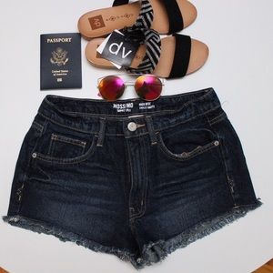 Mossimo High Rise Taille Haute Dark Jean Shorts